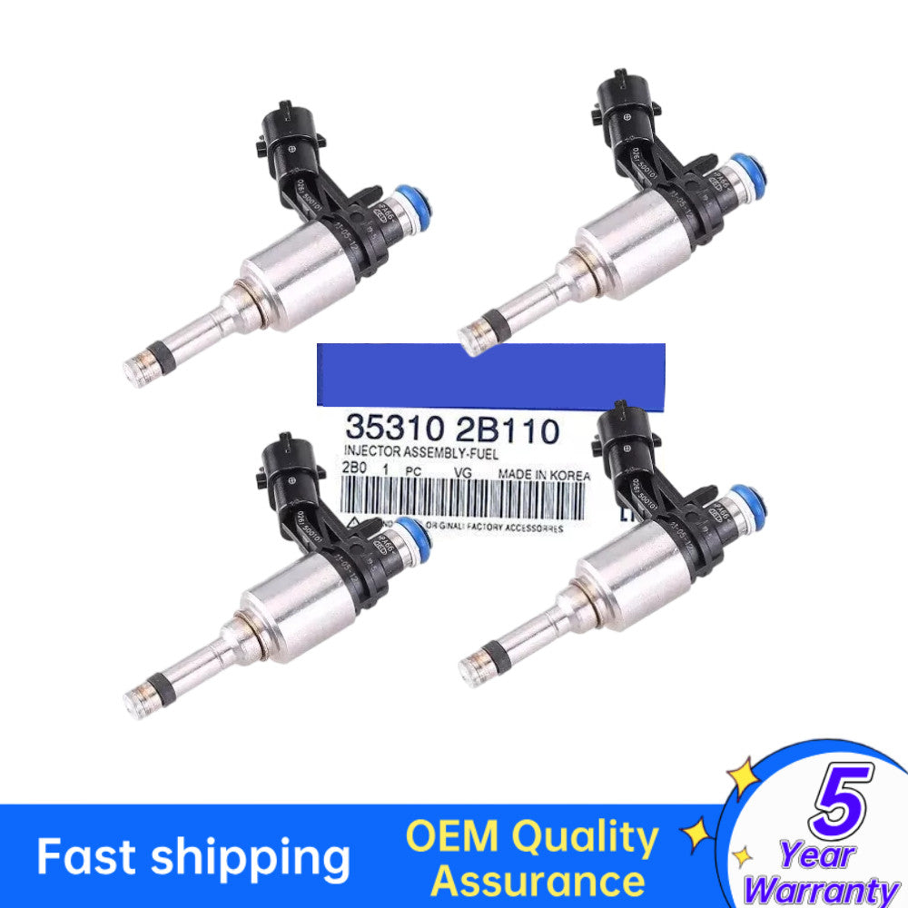 4 Fuel Injectors for Hyundai 13-17 for Veloster Forte Koup 1.6L 35310-2B120