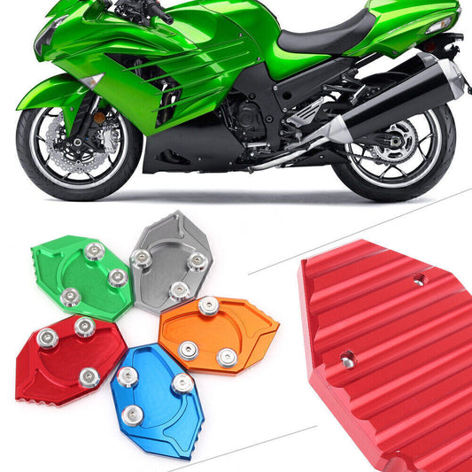 for Kawasaki ZX14R/ZZR1400 GTR1400 07-2014 Side Stand Kickstand Extension Pad Q