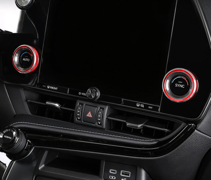 2Red Aluminum Console Air Conditioning Knob Trim for Lexus RX350 500h 2023-2024