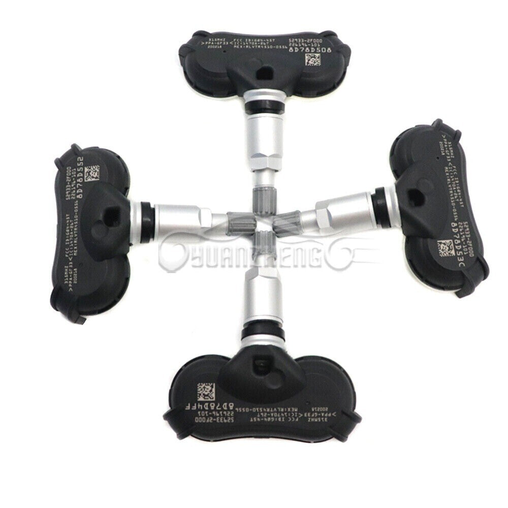 4-piece TPMS tire pressure sensor set, 52933-2F000, suitable for Hyundai for Tucson and for Kia Rio 315MHz. v