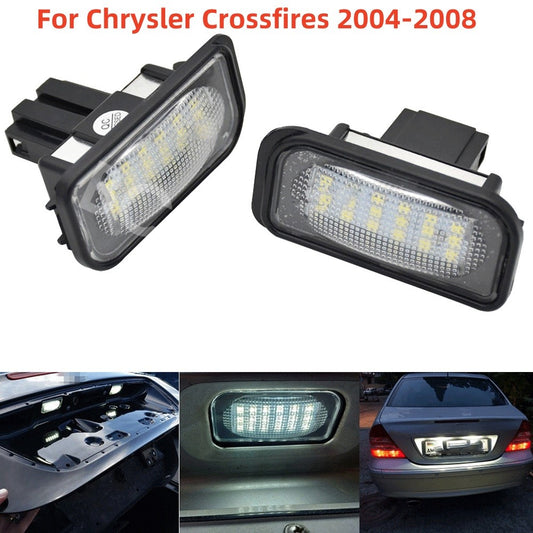 Car White LED License Plate Light Lamp Fit for Chrysler Crossfires 2004-2008 Q