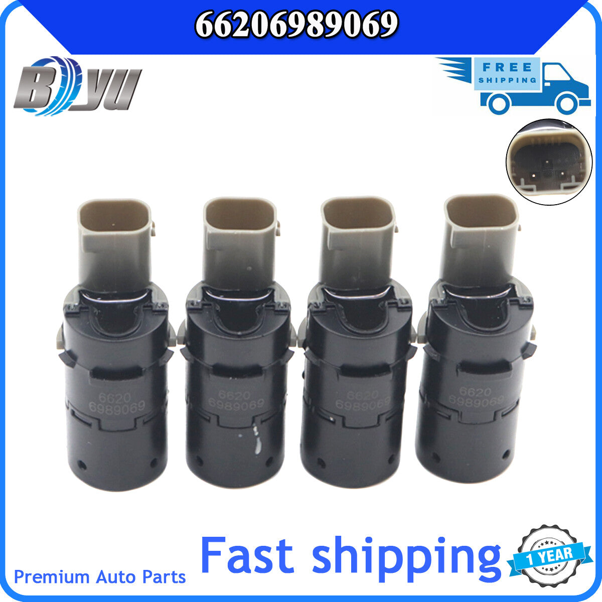 4-piece reverse PDC parking sensor for BMW E39 E46 E53 E61 E60 E63 X5 66206989069 Q