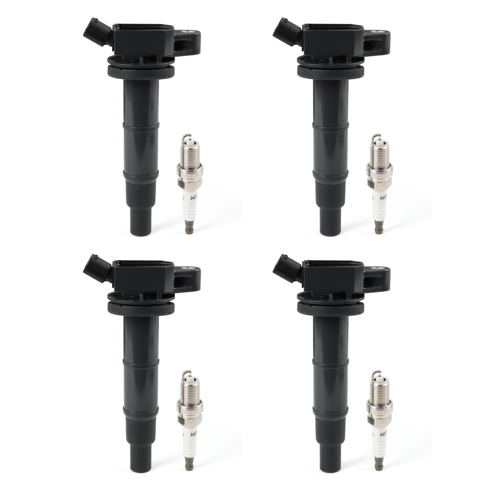4 Ignition Coils  4 Iridium Spark Plugs For 2002-2011 for Toyota for Camry 2.4L UF333