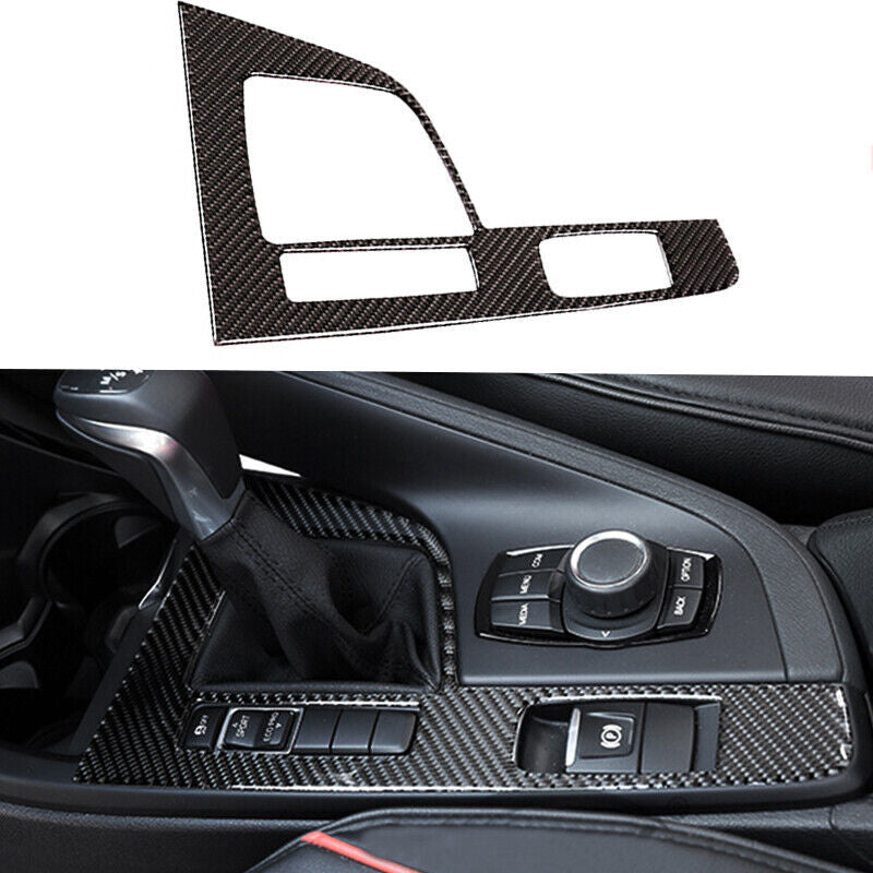 carbon fiber car gear shift cover decoration suitable for BMW X1, X2, F48 (2016-2021)