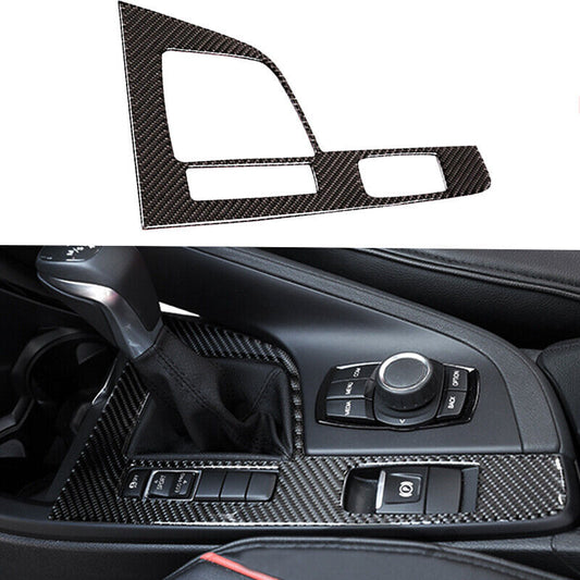 carbon fiber car gear shift cover decoration suitable for BMW X1, X2, F48 (2016-2021)