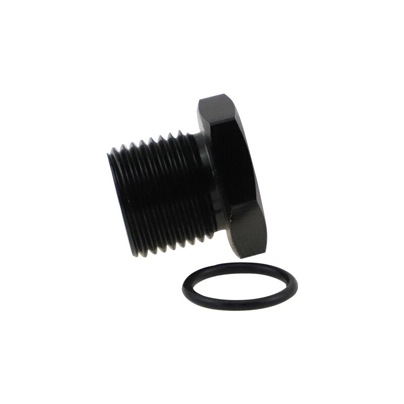 2-Pack 1/2-28 to 3/4-16 Black Automotive Threaded Oil Filter Adapter Aluminum