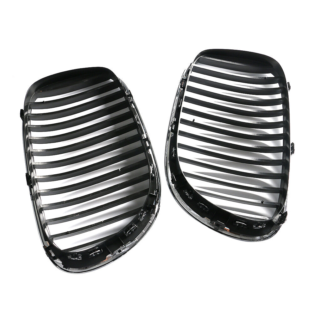 Pair Front Bumper Grille Chrome for 09-14 for BMW 7-Series 51117184151 51117184152