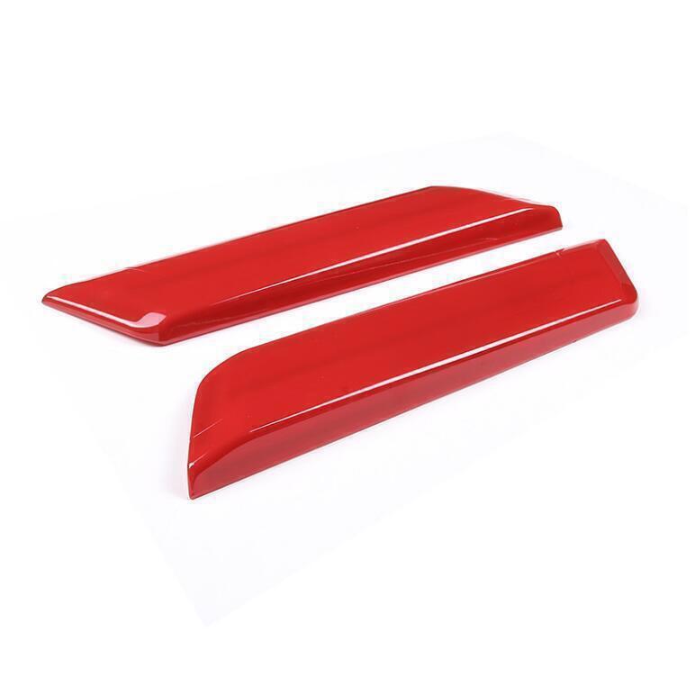 2P Red Inner Side Central Gear Shift Strip Cover Trim for Toyota Tundra 22-24
