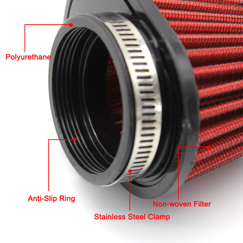 60mm air filter for all-terrain vehicles, bicycles, cylinders, carburetors, cleaners, oval intake pipe, universal. n