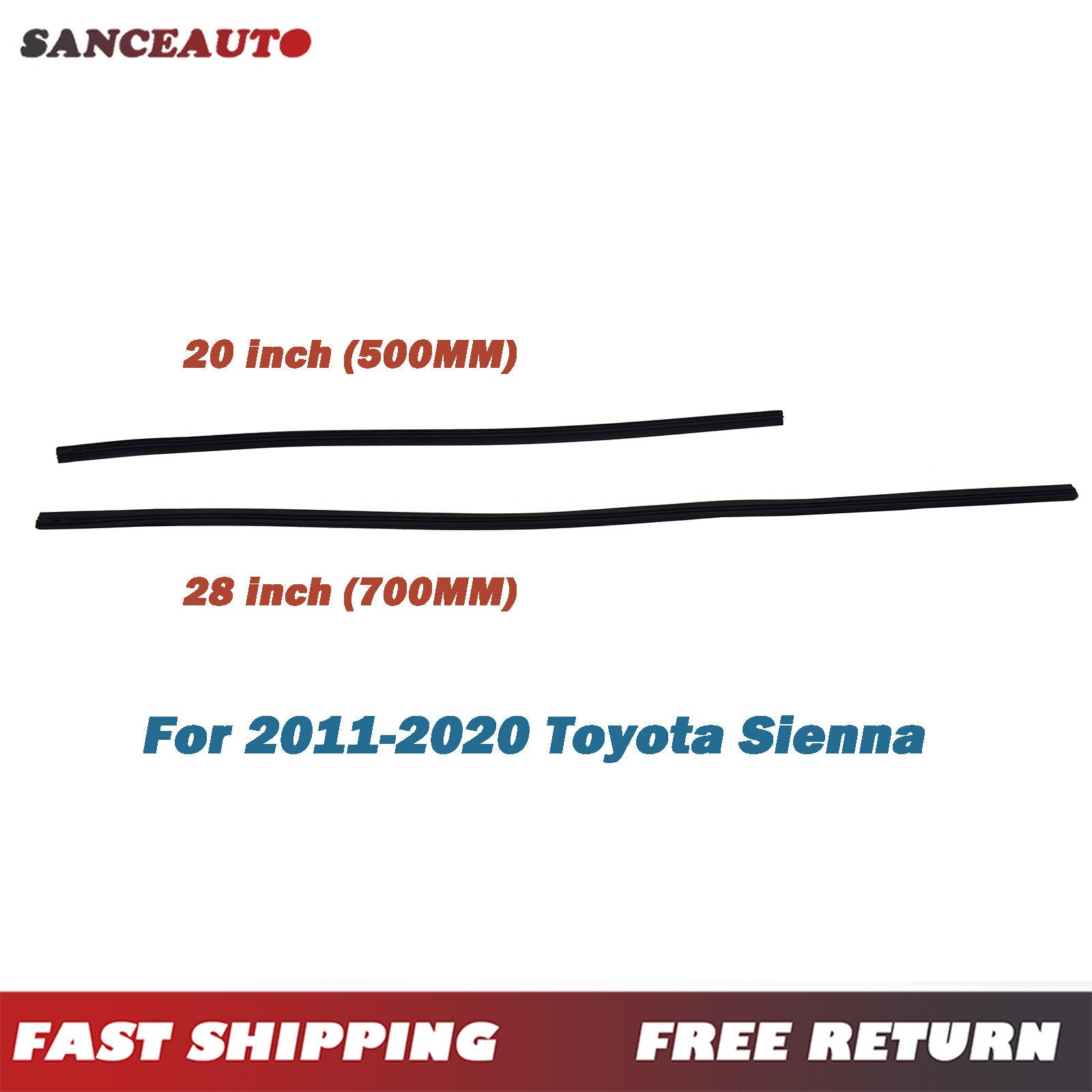 Windshield wiper insert kit for 2011-2020 for Sienna 8521408050- n