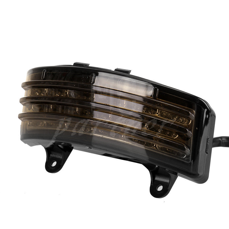 Smoke Tri-Bar Fender LED Tail Brake Signal Light for Harley Touring Street Glide Q