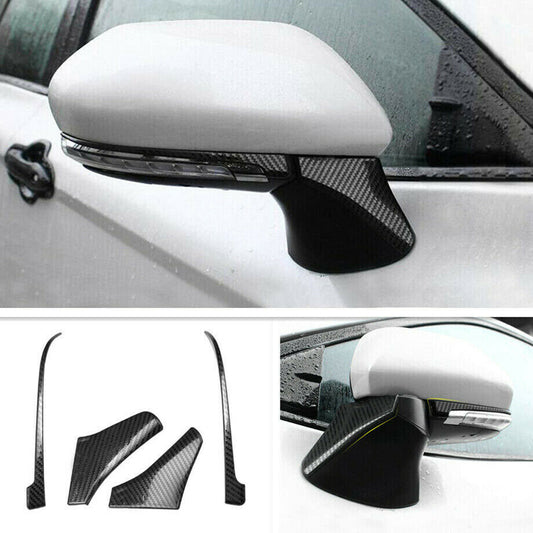 For 2018-20 for Toyota for Camry Carbon Fiber Steel Rear View Side Mirror Cover Trim 4P