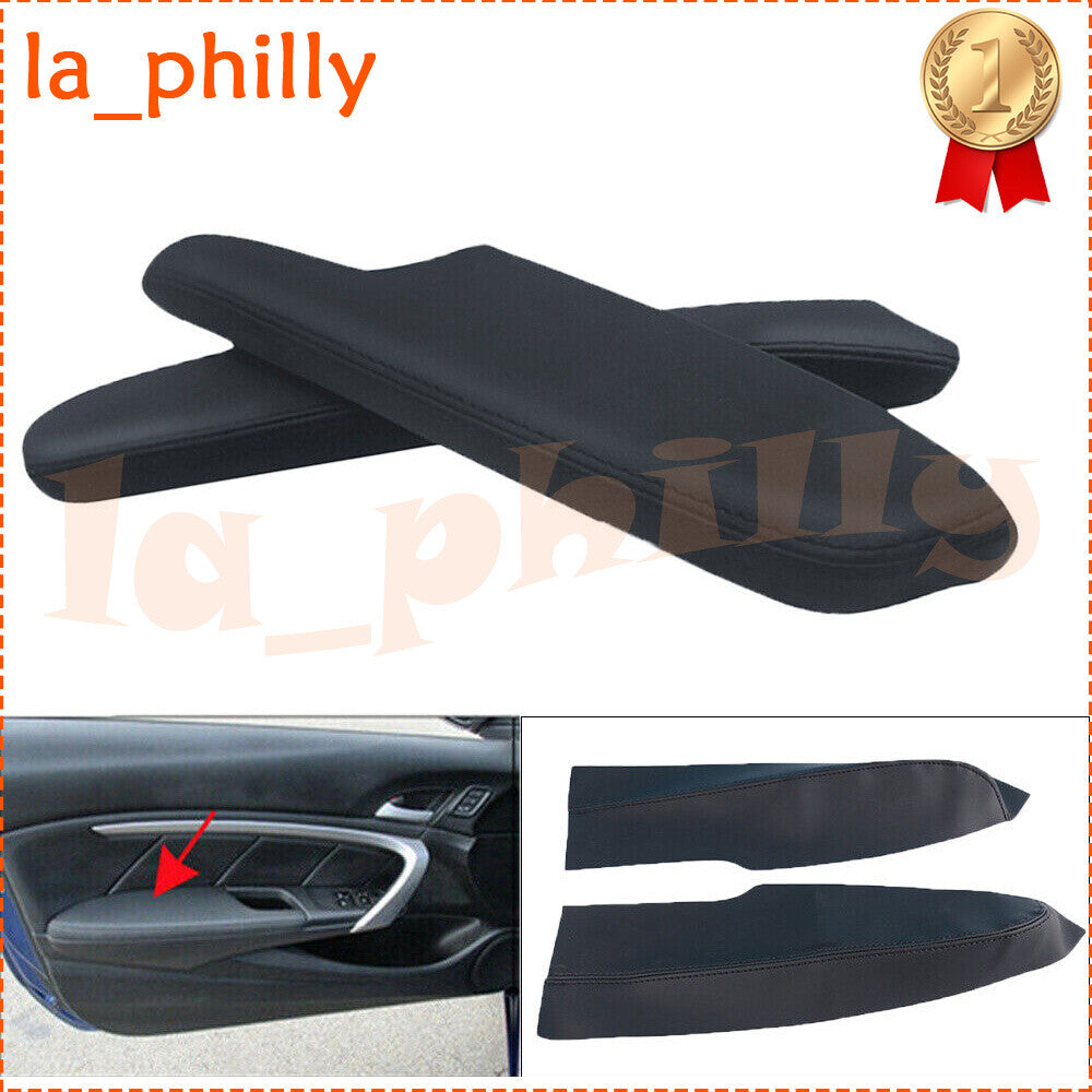 Black Fit for Honda for Civic 2006-11 Synthetic Leather Door Panels Armrest Cover Q
