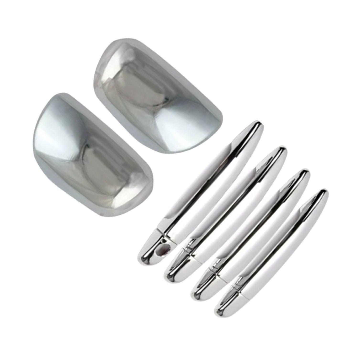 10Pcs/Set Chrome Mirror+Door Handle Lid Cover Trim fit for Toyota for Sienna 11-20 AT