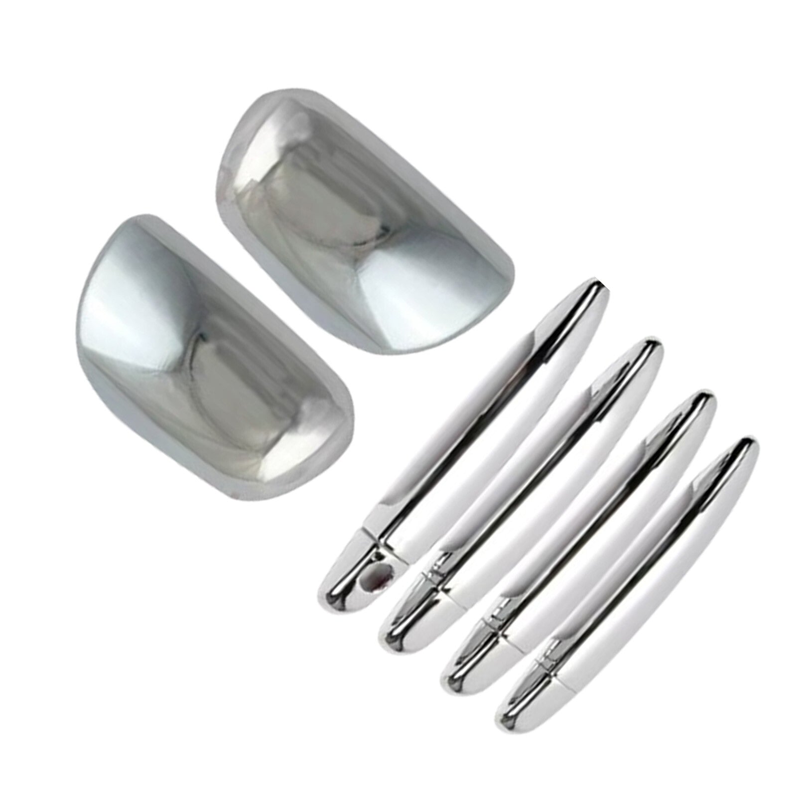 10Pcs/Set Chrome Mirror+Door Handle Lid Cover Trim fit for Toyota for Sienna 11-20 AT
