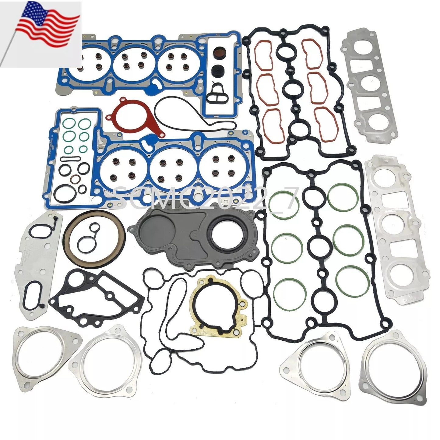 Engine Cylinder Head Valve Cover Gaskets Seals Set For 3.0L for VW for AUDI A4 A5 A6 Q7
