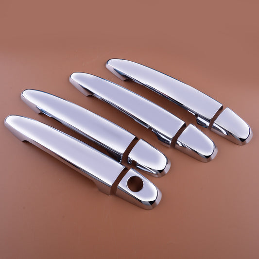 Chrome Door Handle Cover Trim Keyholes Fit for Subaru Legacy 2010-2014
