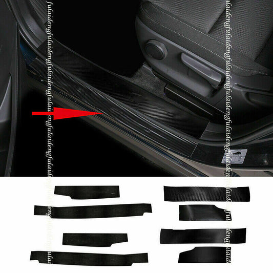 Leather Door Sill Guard Threshold Scuff Sticker Trims for Mazda CX-30 2020-2022