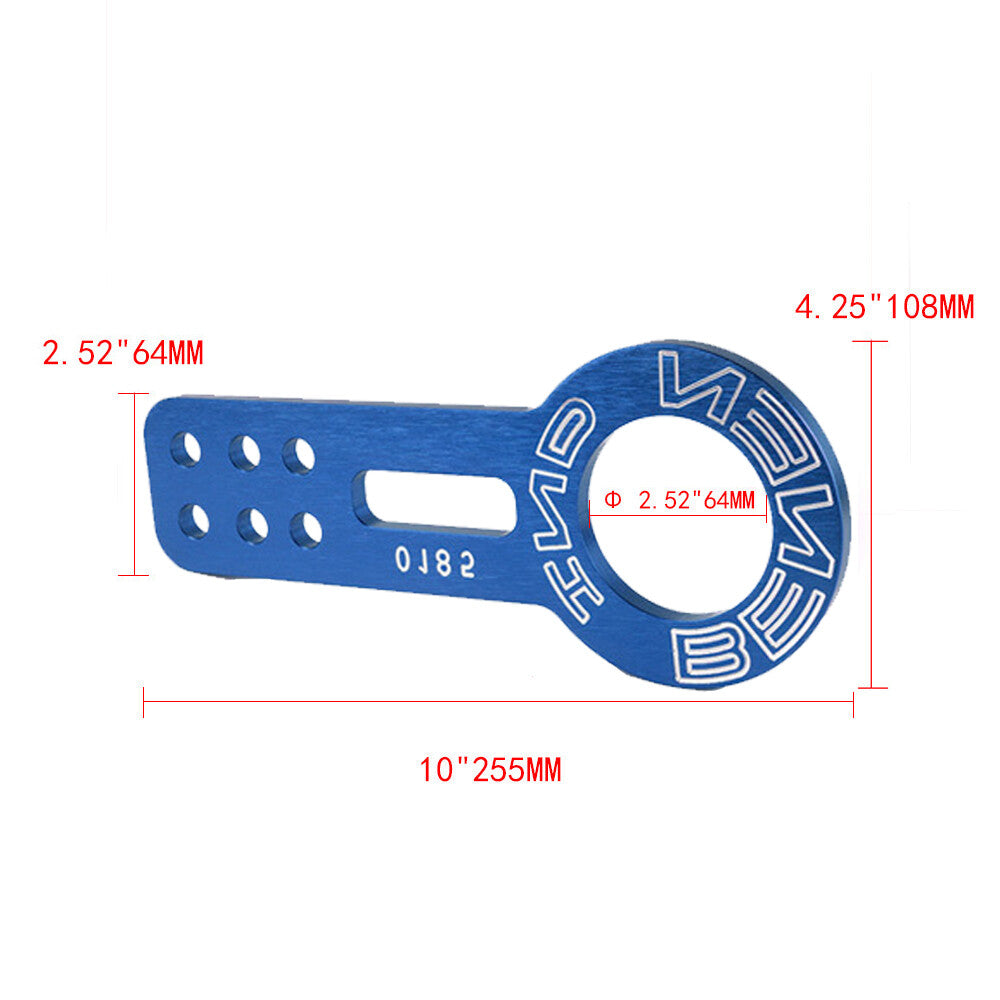 Universal Front Tow Hook towing hook Anodized Aluminum Alloy Blue Q