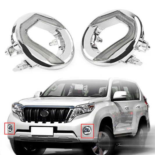 White LED Daytime Running Fog Light DRL Fit for Toyota for Land Cruiser Prado 2014-2015 Q