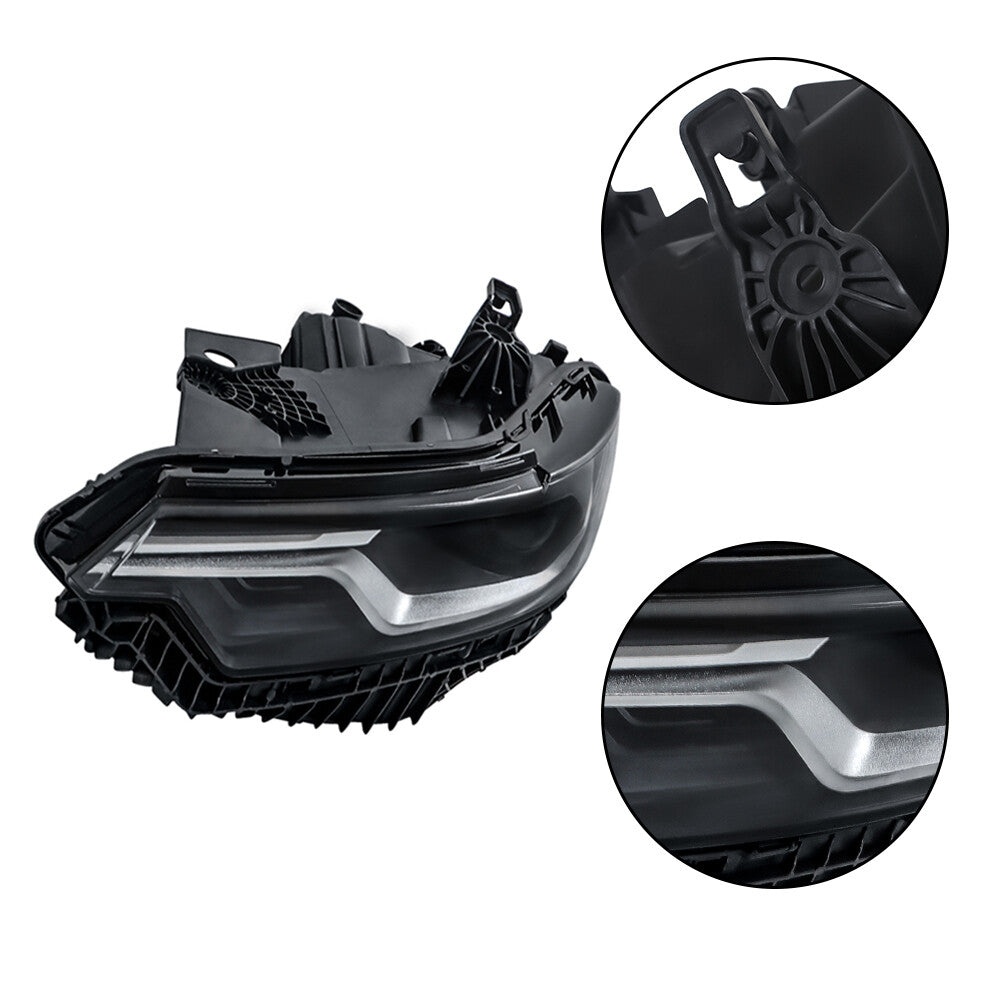 Suitable for 2020-2024 for Cadillac XT6, Black LH/Driver's Headlights LED Transparent with Super Cruise. n