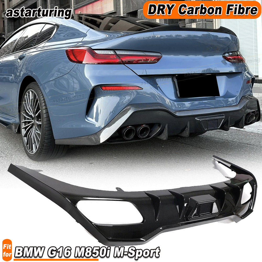 for BMW 8 Series G16 M850i M-Sport 2018-2024 DRY Carbon Rear Bumper Diffuser Lip