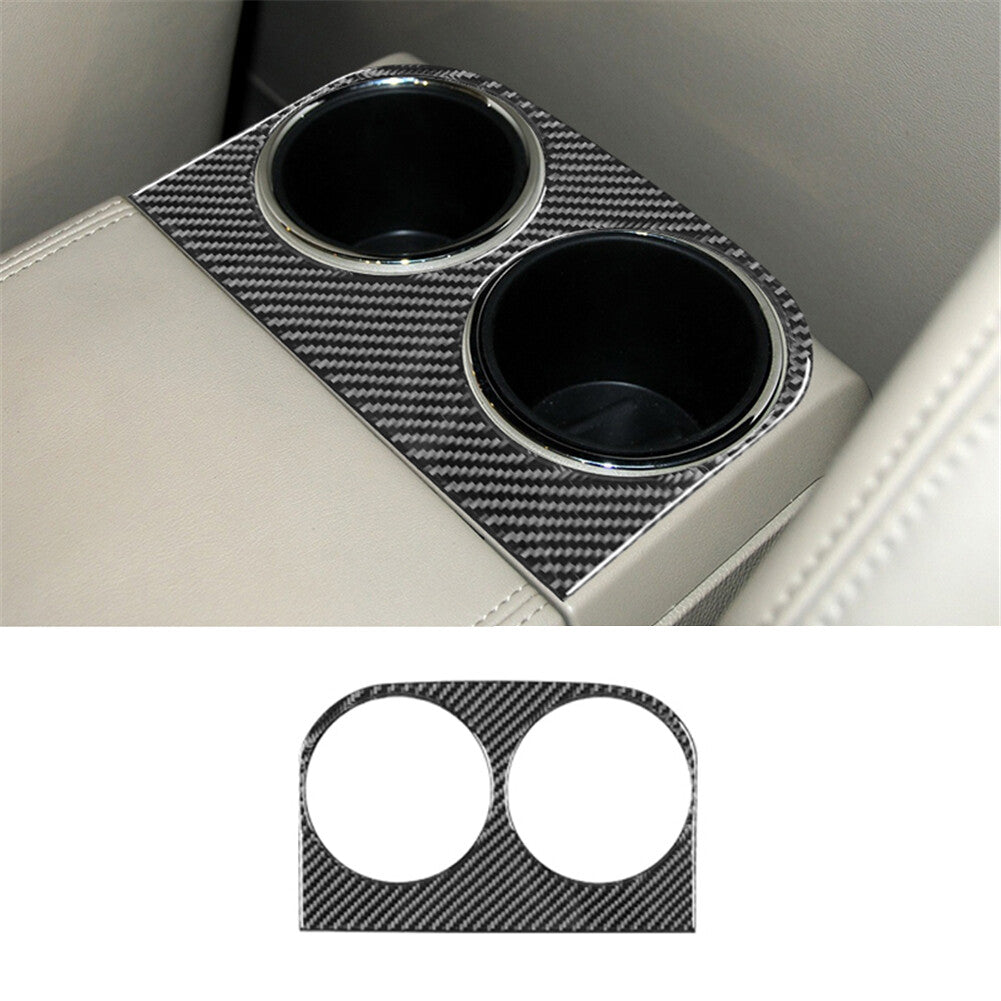 2X Red Carbon Fiber Rear Center Cupholder Cover Trim for Hyundai Azera 2006-2011 v