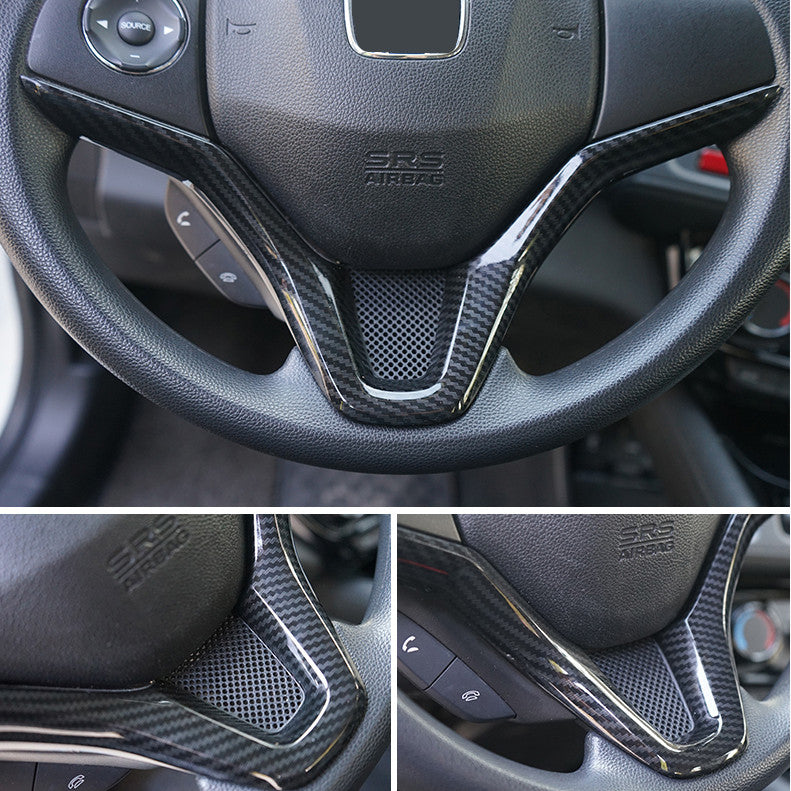 Carbon Fiber ABS Steering Wheel Cover Trim 2018-2021 Fit For -V HRV n