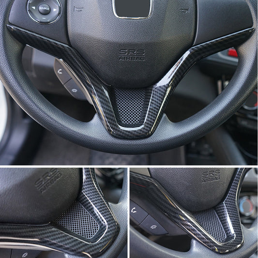 Carbon Fiber ABS Steering Wheel Cover Trim 2018-2021 Fit For -V HRV n