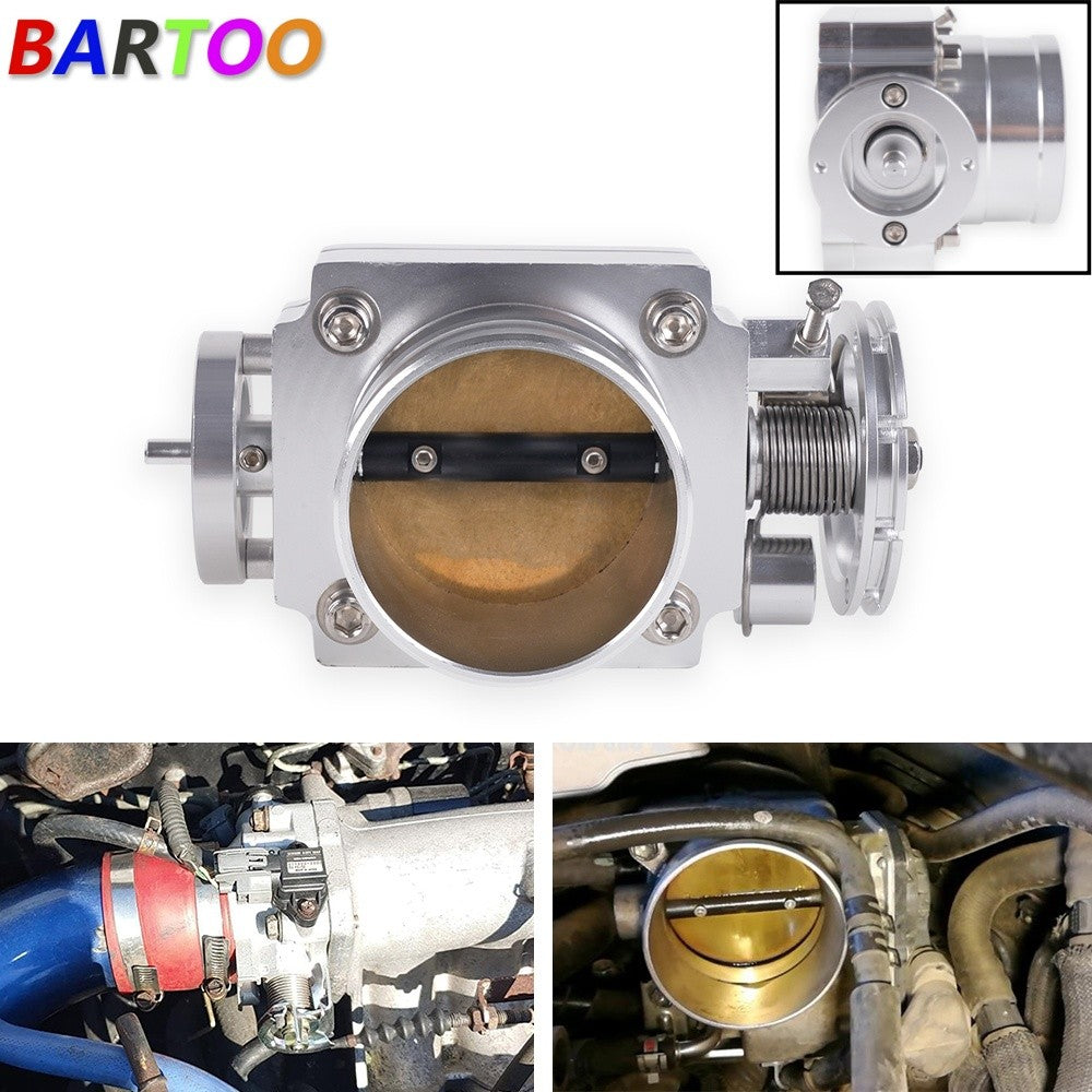 Universal 70mm 2.75inchAlloy Aluminum CNC High Flow Billet Intake Throttle Body Q