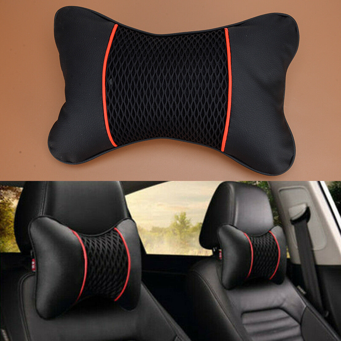 1pcs Car for Seat Headrest Head Pillow Neck Rest Support Cushion Bone Shape v