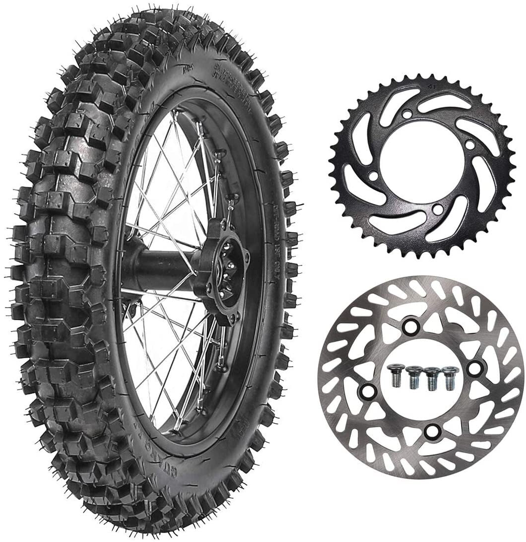 90/100-14 Rear Disc Rotor Sprocket Suitable for 125cc and 140cc Dirt Pit Bicycles and Scooters