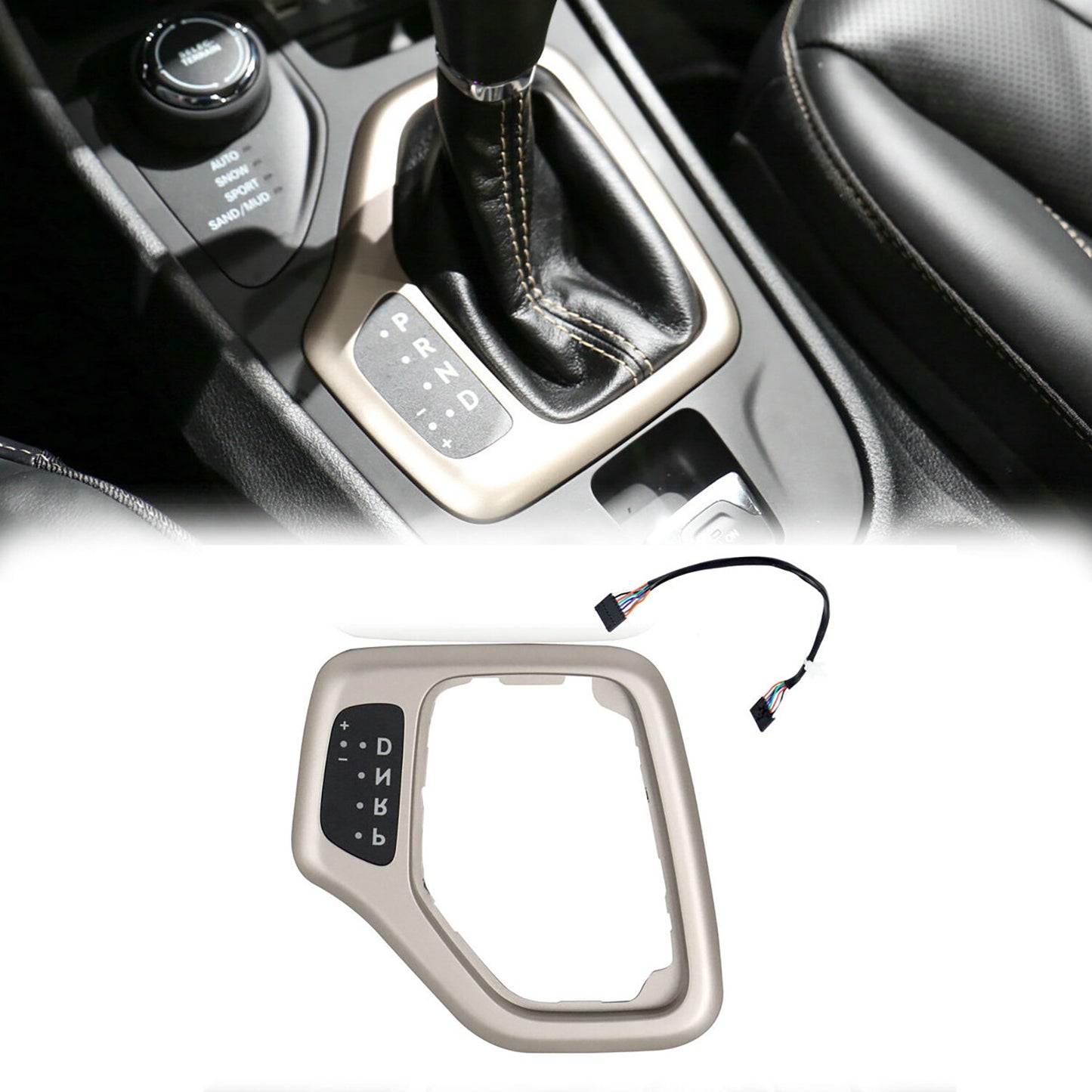 Center Gear Shift Bezel Cover Replacement for Jeep 14-2017 Cherokee 5YD27LS5AA n