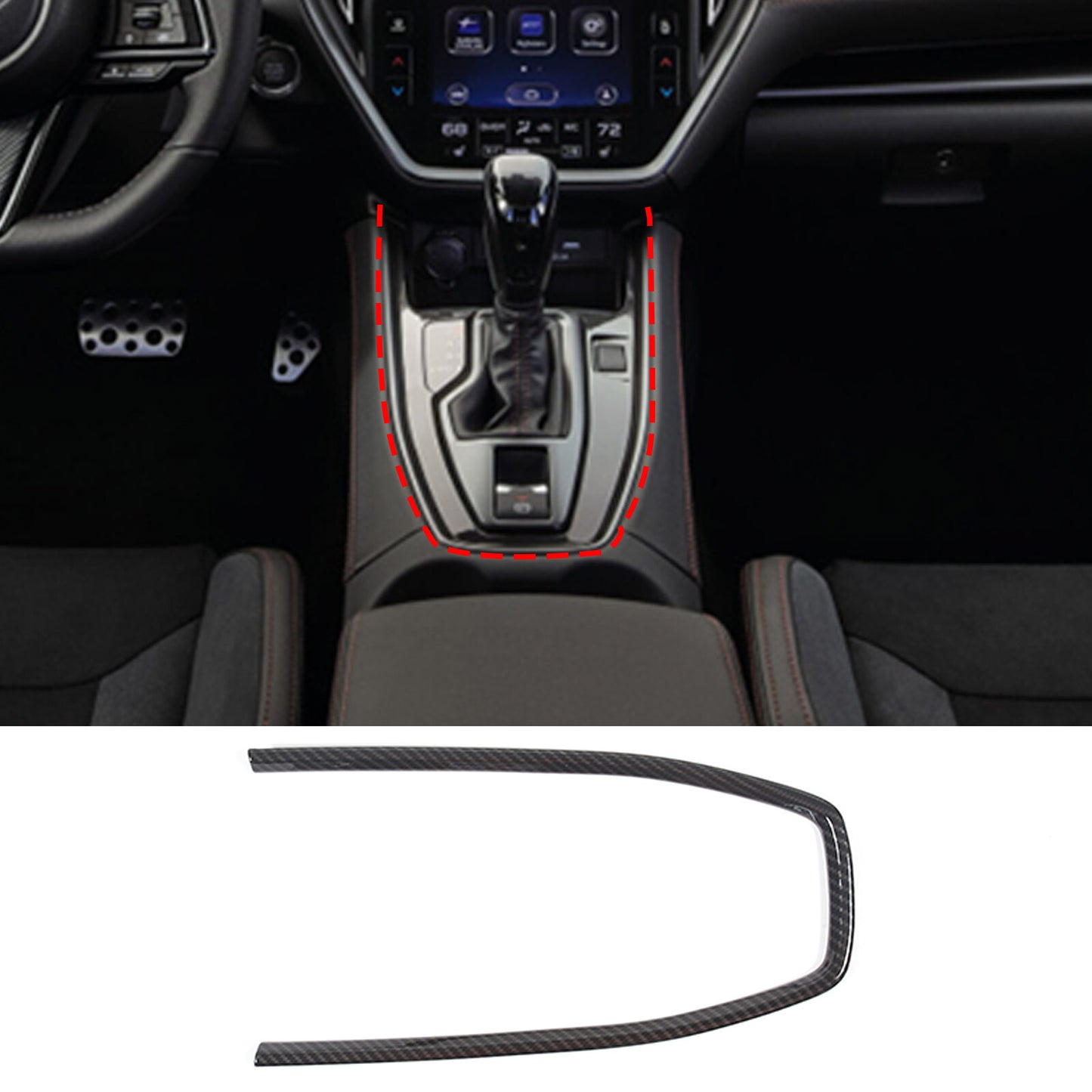 Real Carbon Center Control Gear Side Sticker Decal for Tacoma 2006-15 US- v