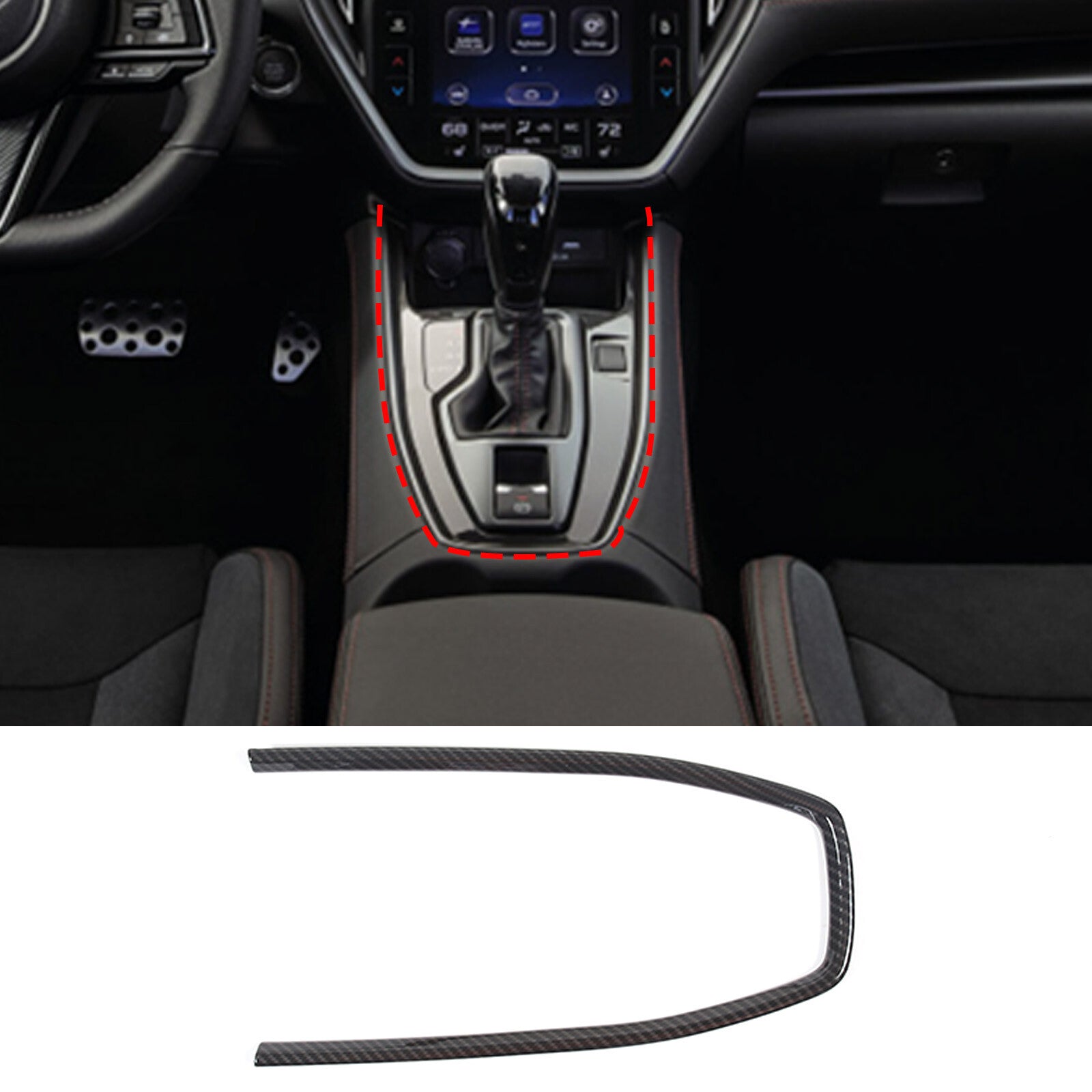 Real Carbon Center Control Gear Side Sticker Decal for Tacoma 2006-15 US- v