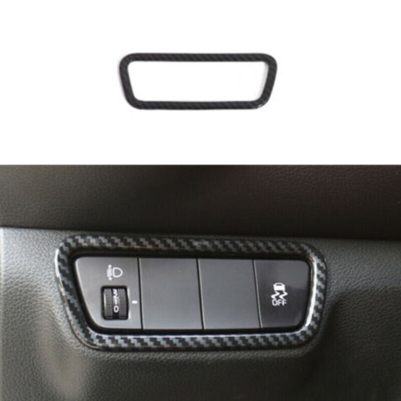Carbon Fiber Headlight Button Switch Cover Trim for Kia K3 Forte Cerato 2019-22