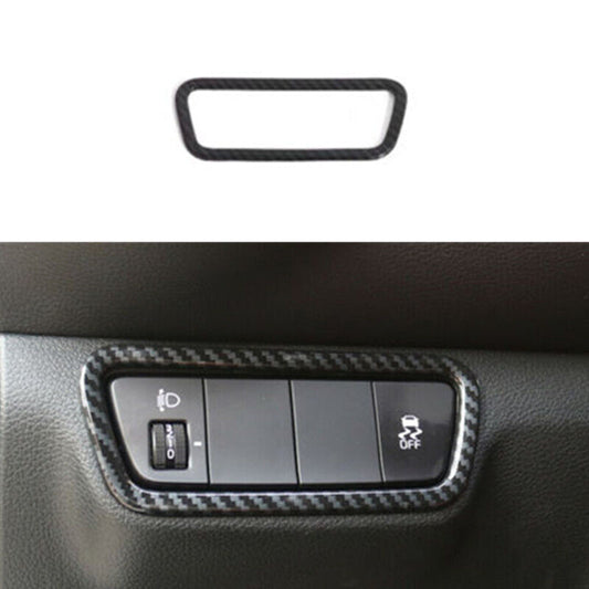 Carbon Fiber Headlight Button Switch Cover Trim for Kia K3 Forte Cerato 2019-22