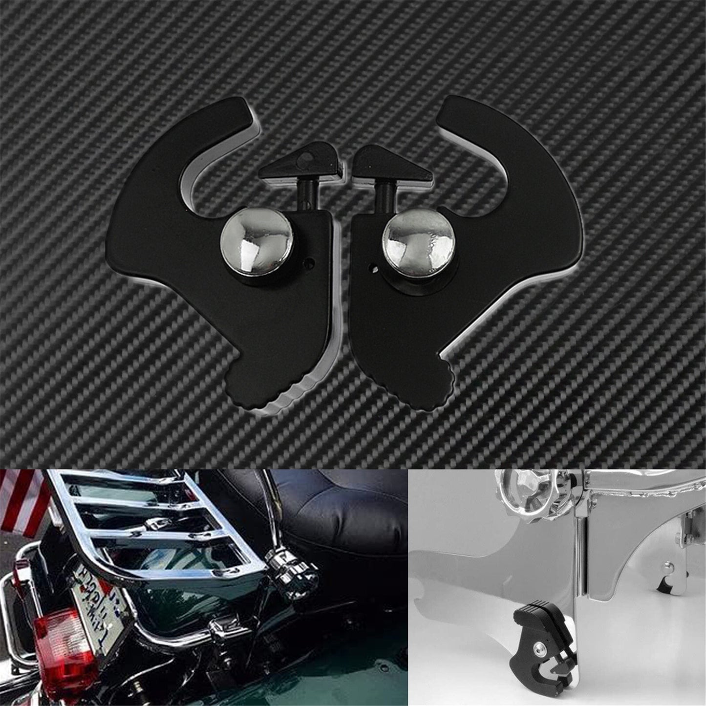 Sissy Bar Luggage Rack Docking Latch Clip for Harley Road Electra Street Glide Q