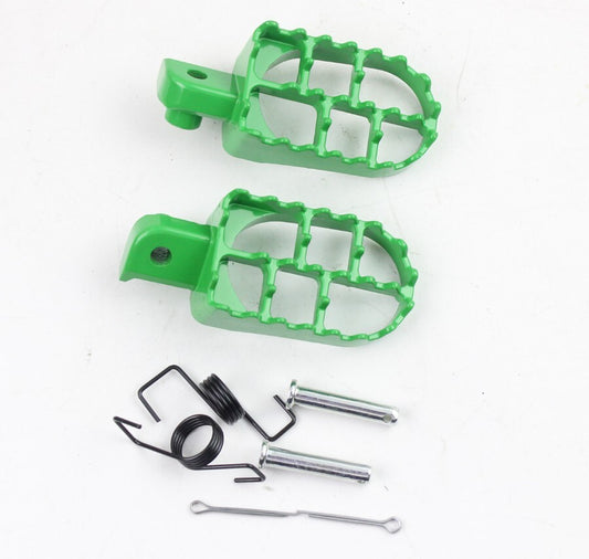 Green Foot Pegs For 1987-2013 for Kawasaki KLR 650 KLR650 Bikes Footrests Footpegs