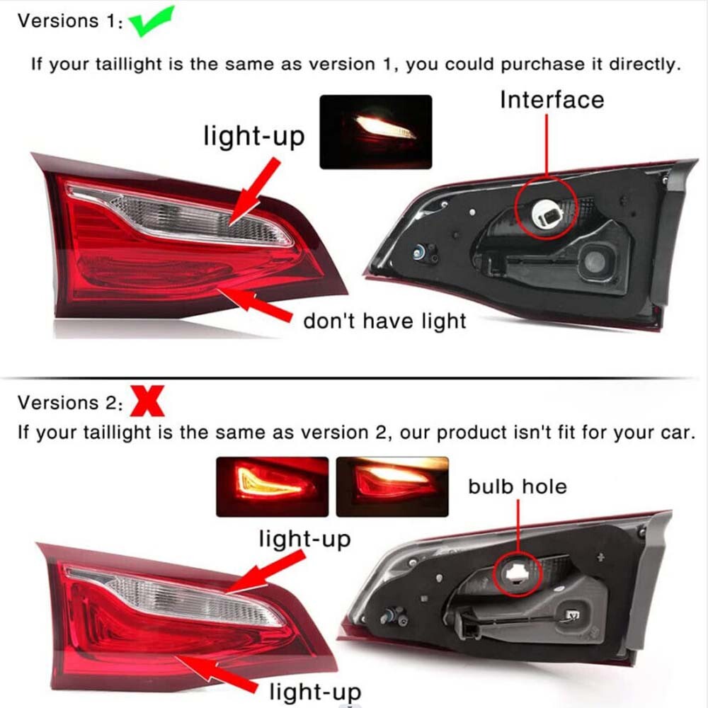 Interior Rear Lamp Tail Light Fits for Equinox 2018 - 2020 Left Driver Side - v