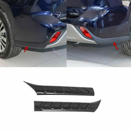 for Toyota Highlander 20-2024 Carbon Fiber Look Rear Bumper Protector Cover Trim