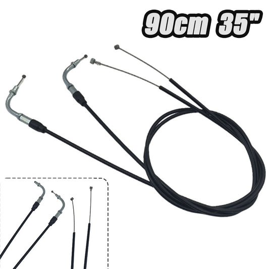 90cm 35-inch Throttle Cable Wire Kit for Harley Sportster 883 1200 XL Black - n