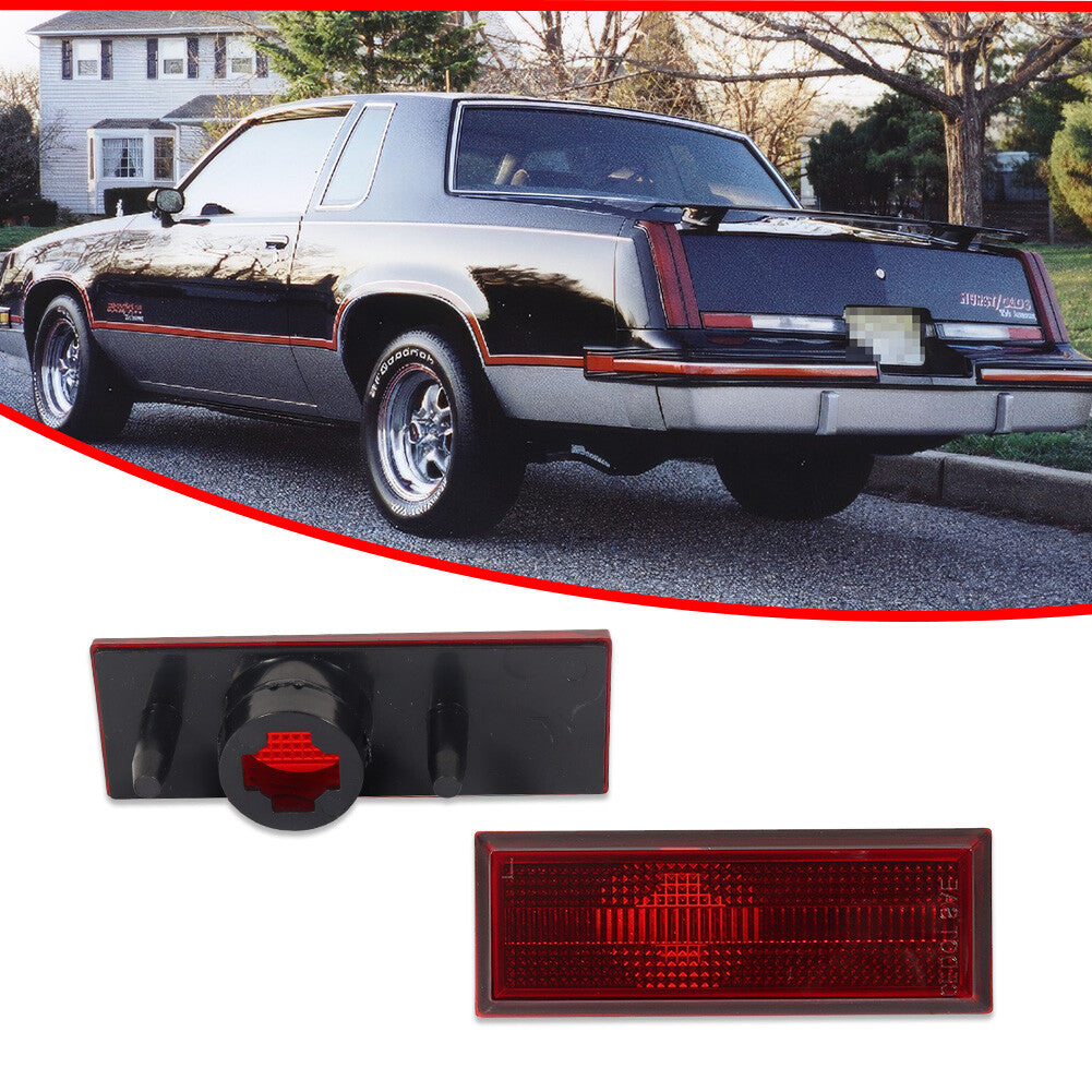Red left/right rear side marker light housing for 81-88 for Oldsmobile Cutlass 442- v