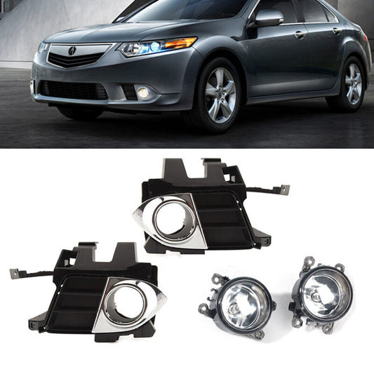 1 Set for Acura TSX 2011-2014 Front Bumper Fog Light DRL Assembly Driving Lights