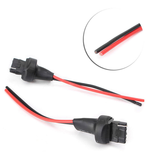 2x 7440 992 T20 Male Adapter Wiring Harness DRL Turn Signal Tail Lamp Retrofit
