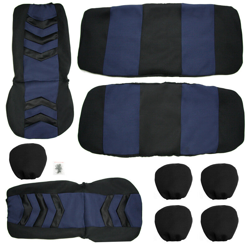 9-piece car for seat cover set, front and rear, universal, all-season, washable. n