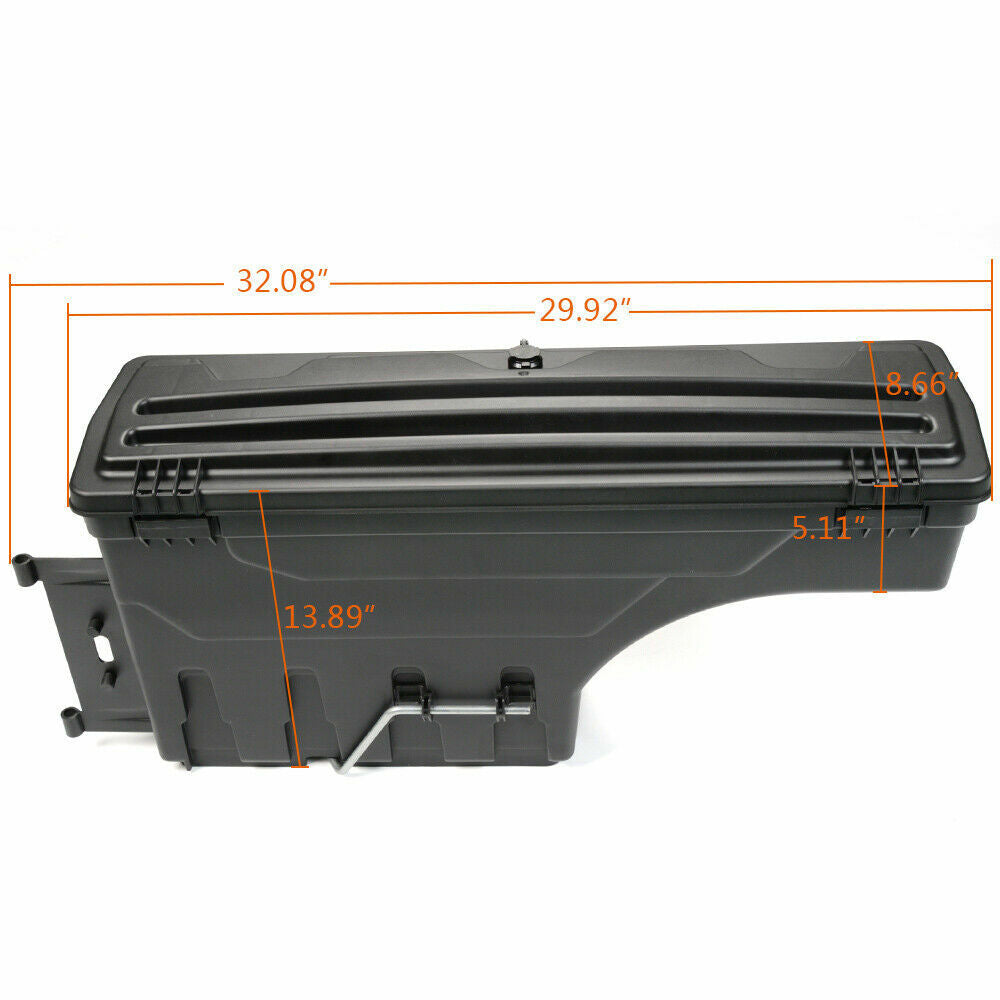 Suitable for 02-18 for Dodge for RAM 1500-3500 truck wheels. Good storage tool box + right lock.