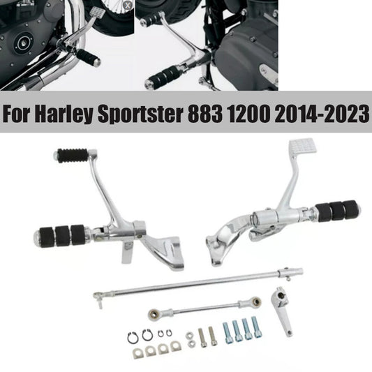 Forward Controls foot spikes are compatible with for Harley Sportster 883 1200 '14-'23 Chrome. n