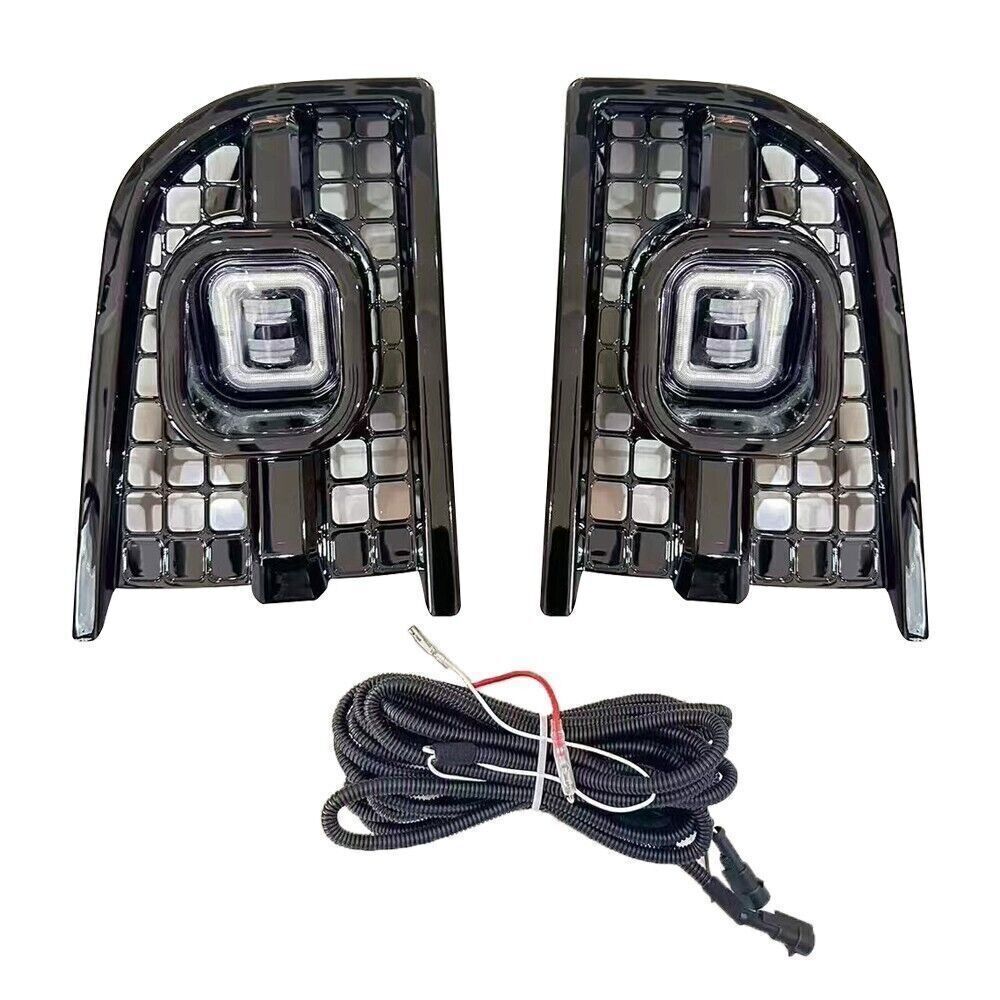 For LR for Defender 2020-2024 LED Fog Lamp Daytime Driving Light DRL Grill cover