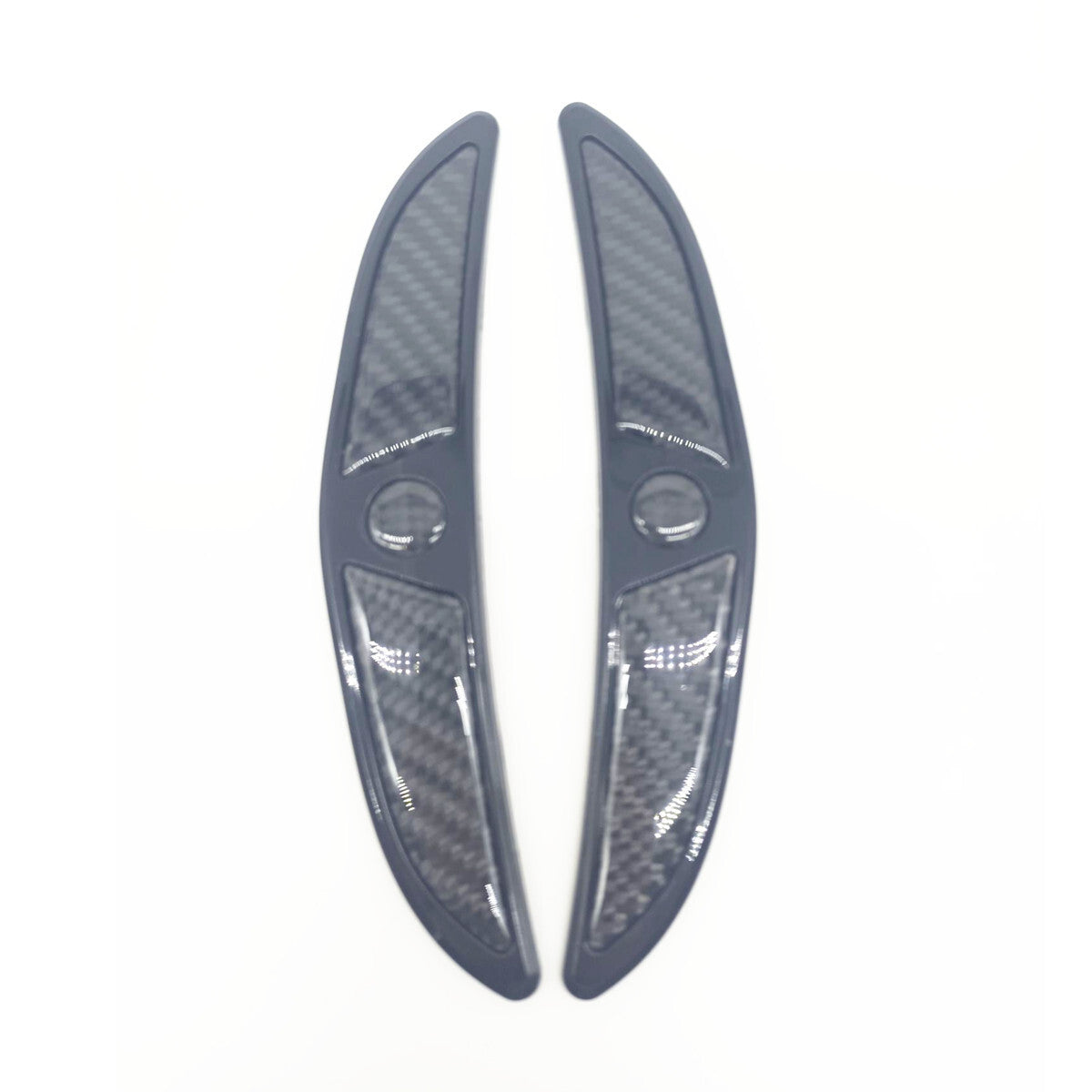 2PCS Carbon Fiber Car Wheel Eyebrow Arch Trim Lips Strip Fender Flare Protector